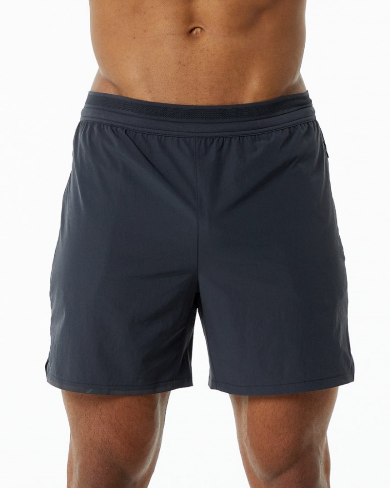 Short Alphalete Studio Corta 6" Charcoal Homme | GAC-82055637