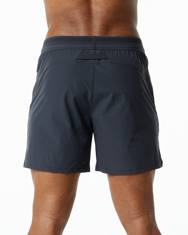 Short Alphalete Studio Corta 6" Charcoal Homme | GAC-82055637