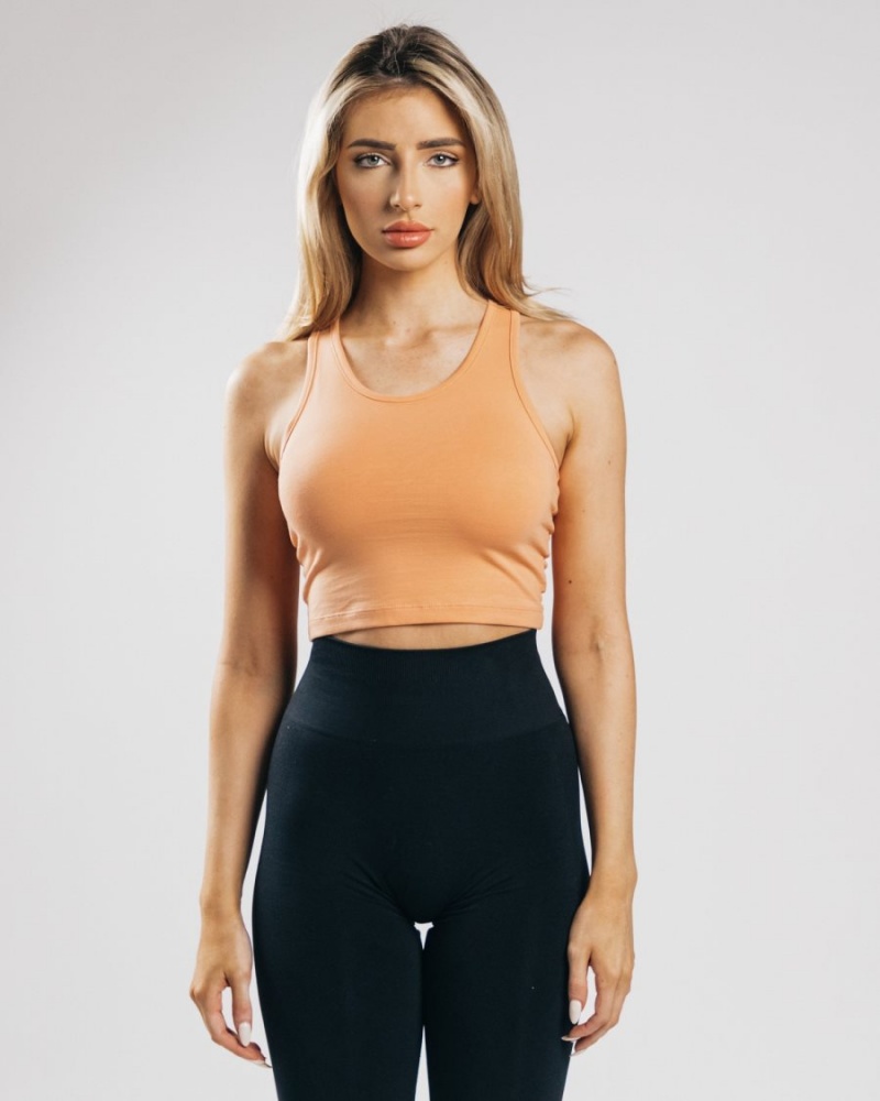 Debardeur Alphalete Essential Crop Tank Orange Femme | FKD-62921532