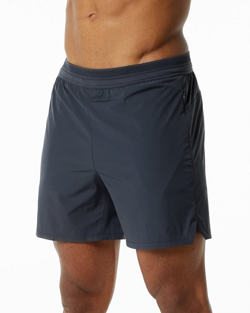 Short Alphalete Studio Corta 6" Charcoal Homme | GAC-82055637