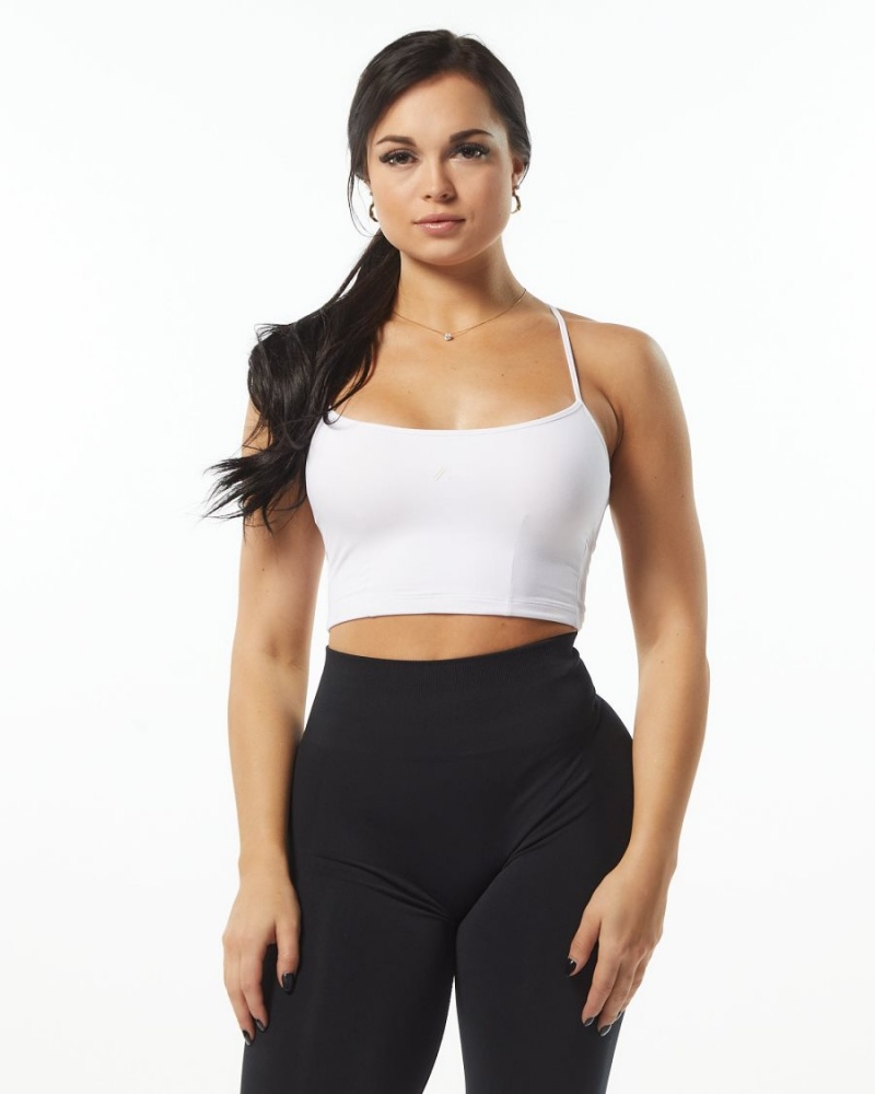 Debardeur Alphalete Ultrasoft Camisole Tank Blanche Femme | TEB-57644198