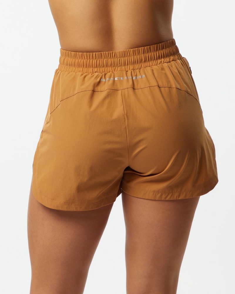 Short Alphalete Stride Corta 3" Chestnut Femme | KNX-75633475