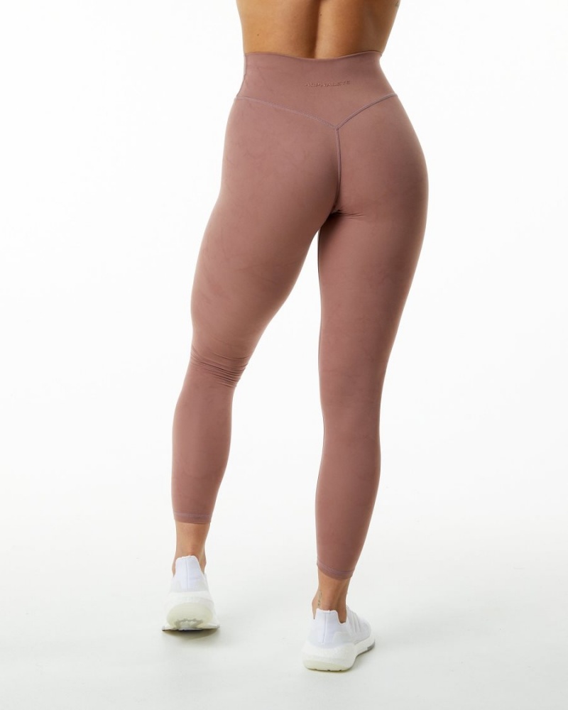 Leggings Alphalete Alphalux Wonder Legging 27" Rose Femme | RWL-48075230