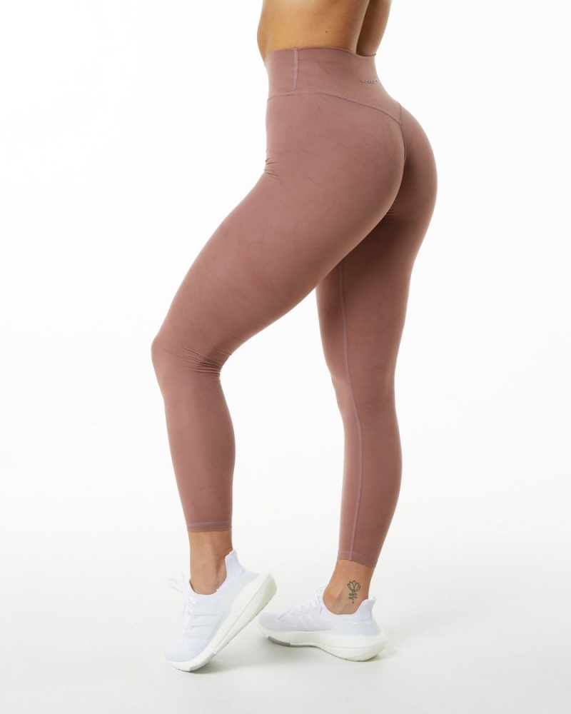 Leggings Alphalete Alphalux Wonder Legging 27" Rose Femme | RWL-48075230