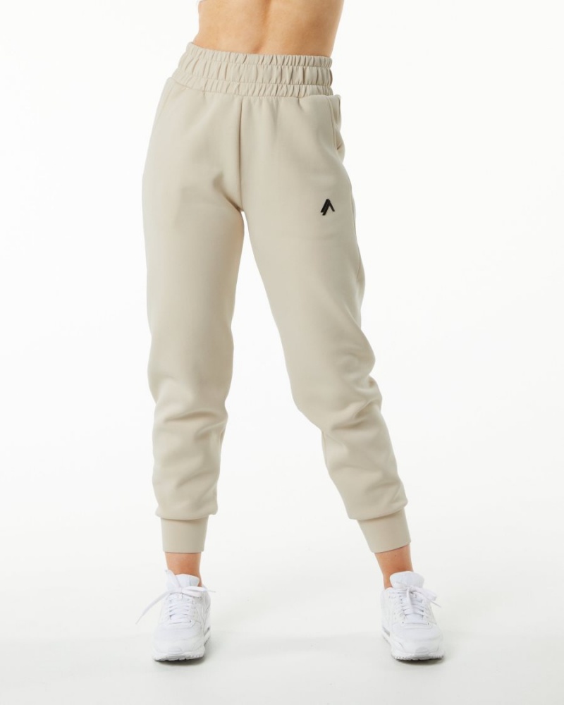 Pantalon Jogging Alphalete ELMTS Cuffed Jogger Vanilla Femme | JDE-01674675