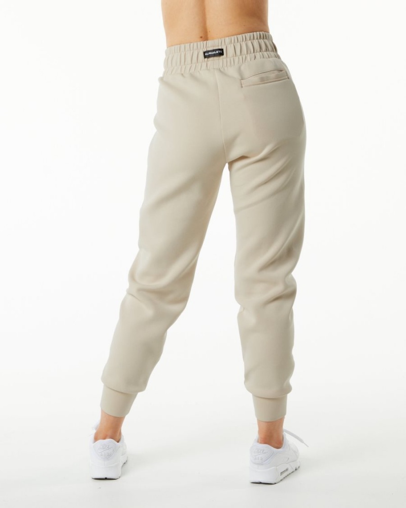 Pantalon Jogging Alphalete ELMTS Cuffed Jogger Vanilla Femme | JDE-01674675