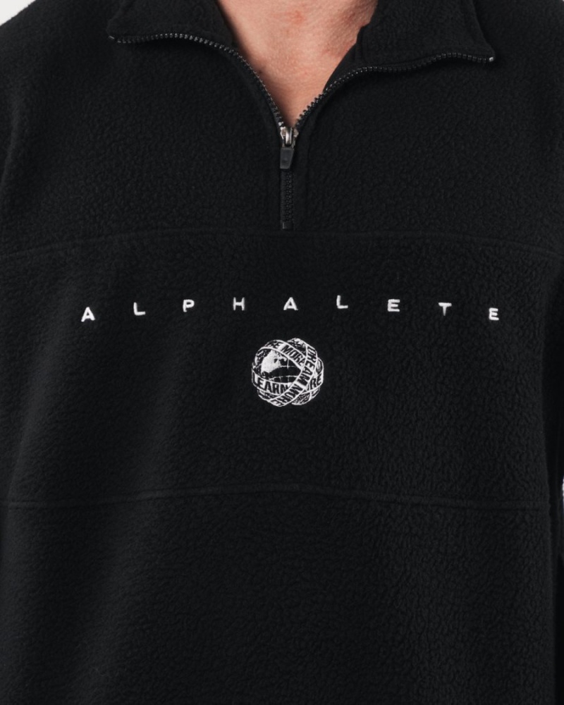 Vestes Alphalete King Quarter Zip Noir Homme | UOW-54001937