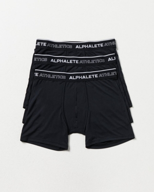 Sous Vêtement Alphalete Classiche Boxer Brief 3pk Noir Homme | HTV-07052358