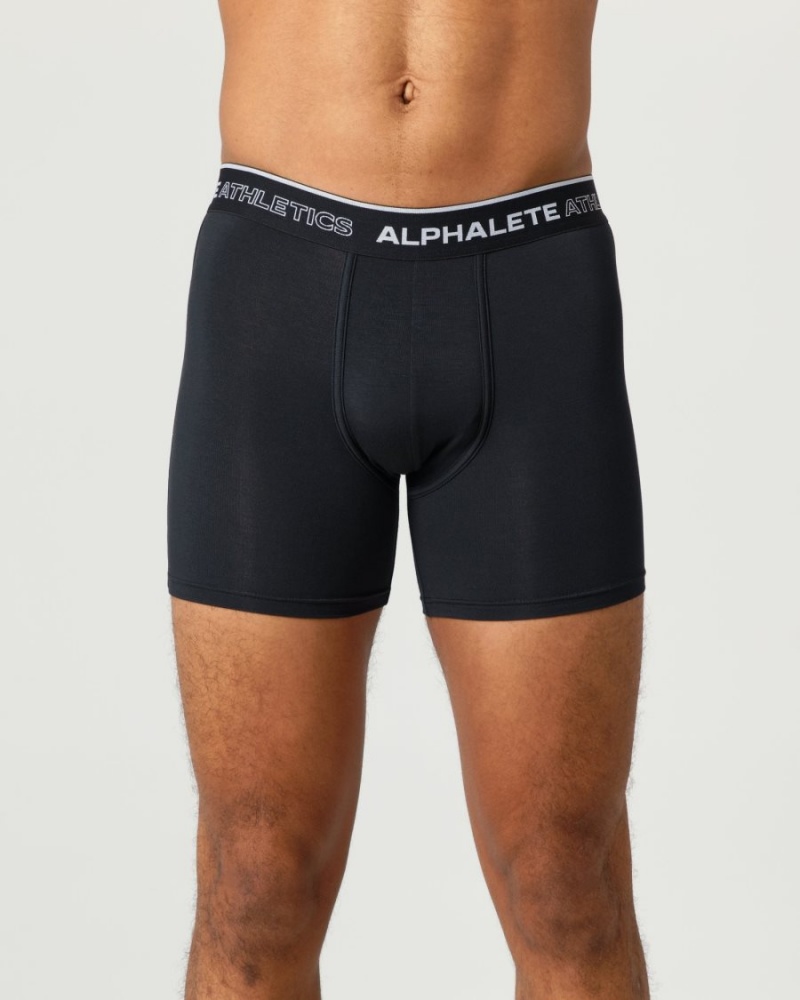 Sous Vêtement Alphalete Classiche Boxer Brief 3pk Noir Homme | HTV-07052358