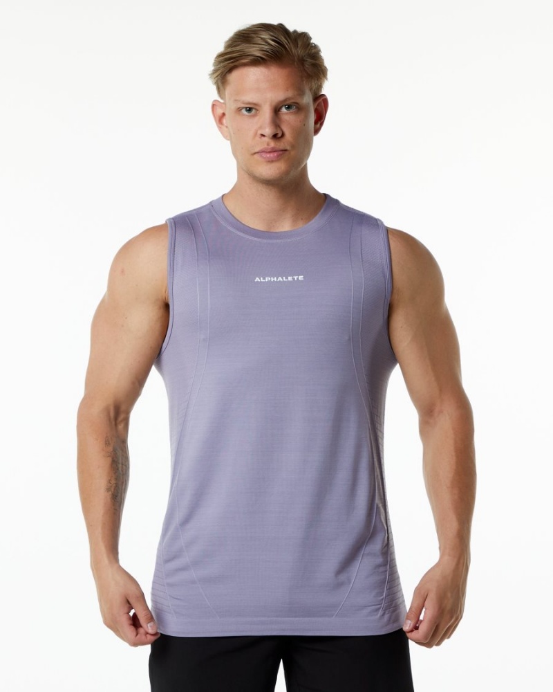 Debardeur Alphalete Ozone Tank Lavande Homme | VDE-04831009