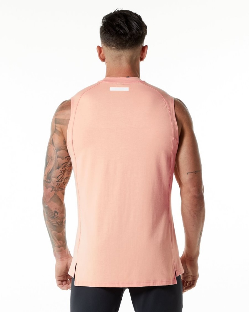 Debardeur Alphalete Evo Tank Corail Homme | AZA-62086170