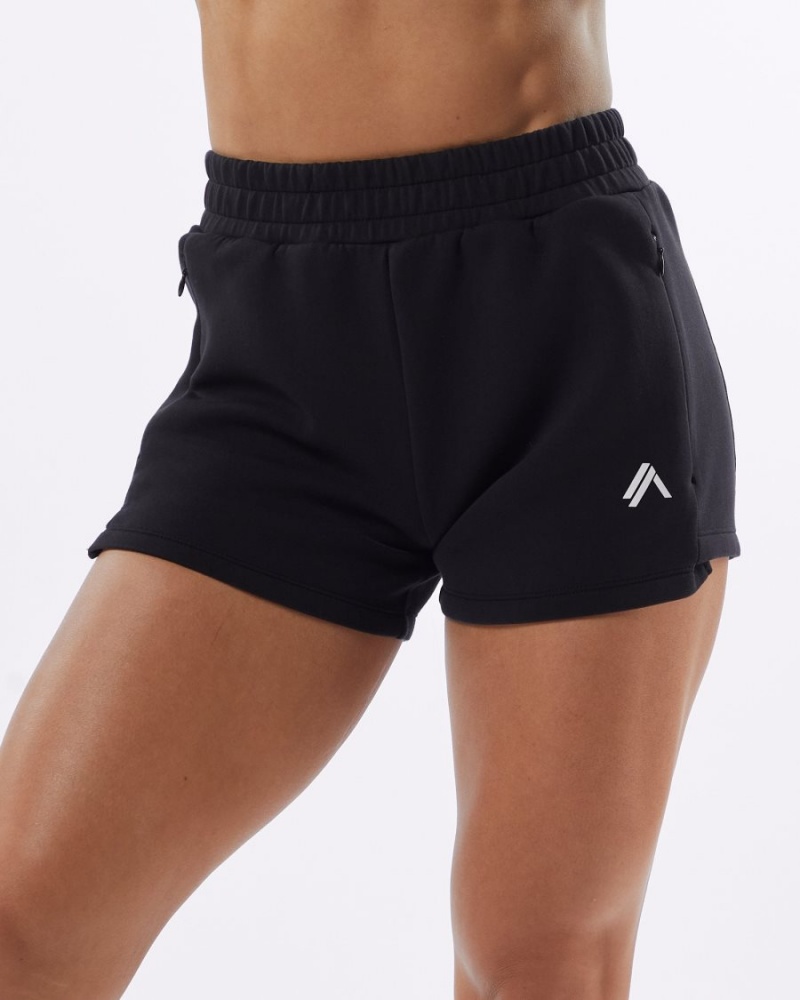 Short Alphalete ELMTS Athlétiques Corta 3.5" Noir Femme | FNH-83528478