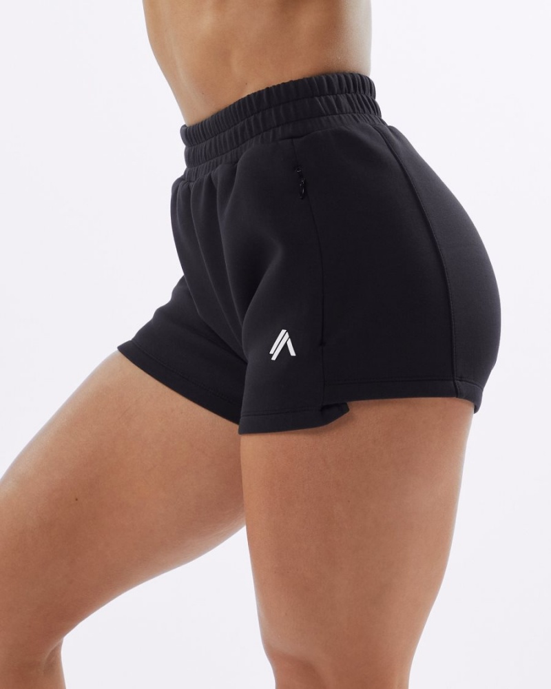 Short Alphalete ELMTS Athlétiques Corta 3.5" Noir Femme | FNH-83528478