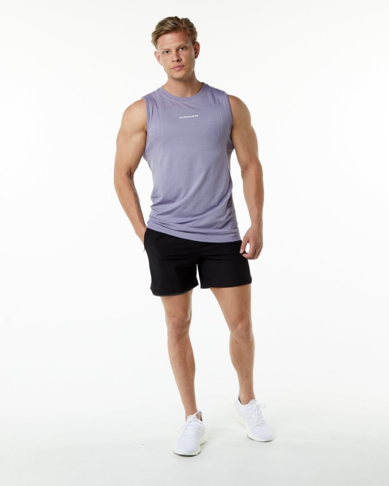 Debardeur Alphalete Ozone Tank Lavande Homme | VDE-04831009