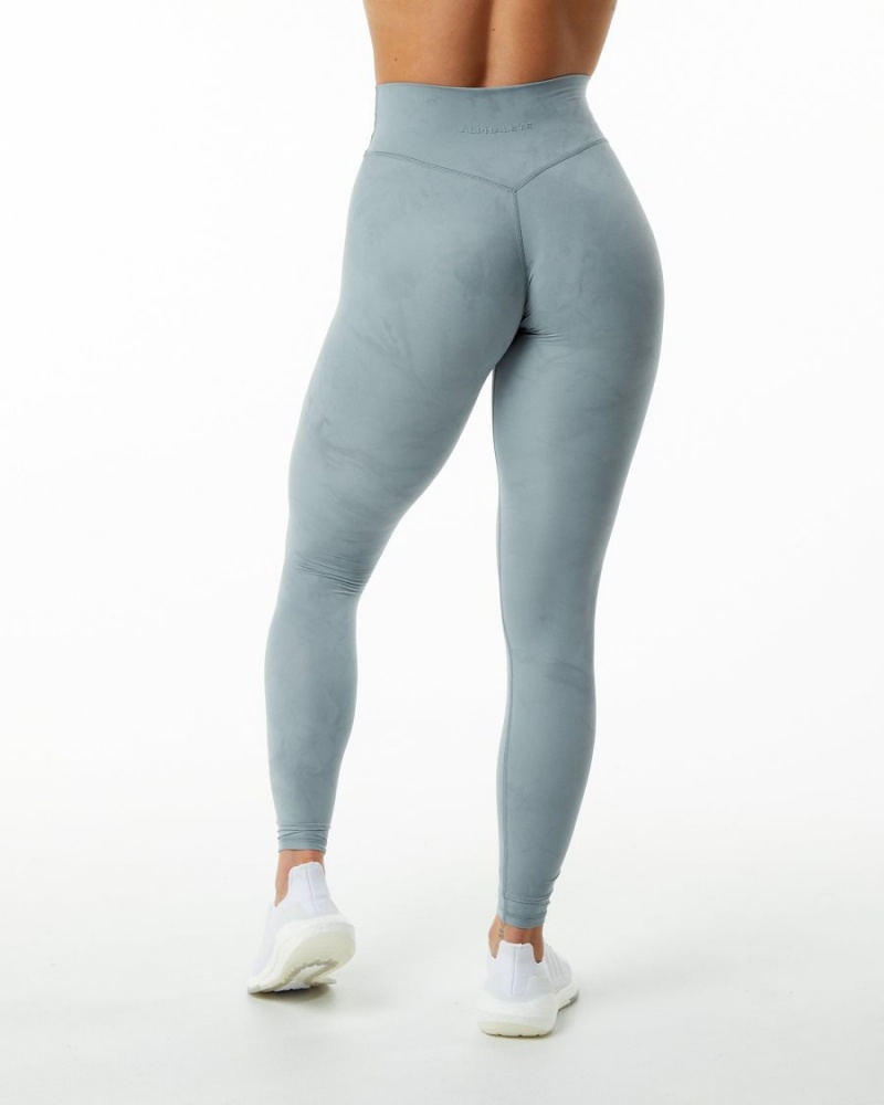 Leggings Alphalete Alphalux Wonder Legging 30" Washed Denim Femme | BVO-48915401