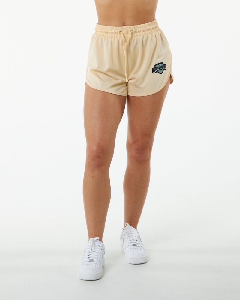 Short Alphalete Varsity Corta 3.25" Tan Femme | LNJ-23372390