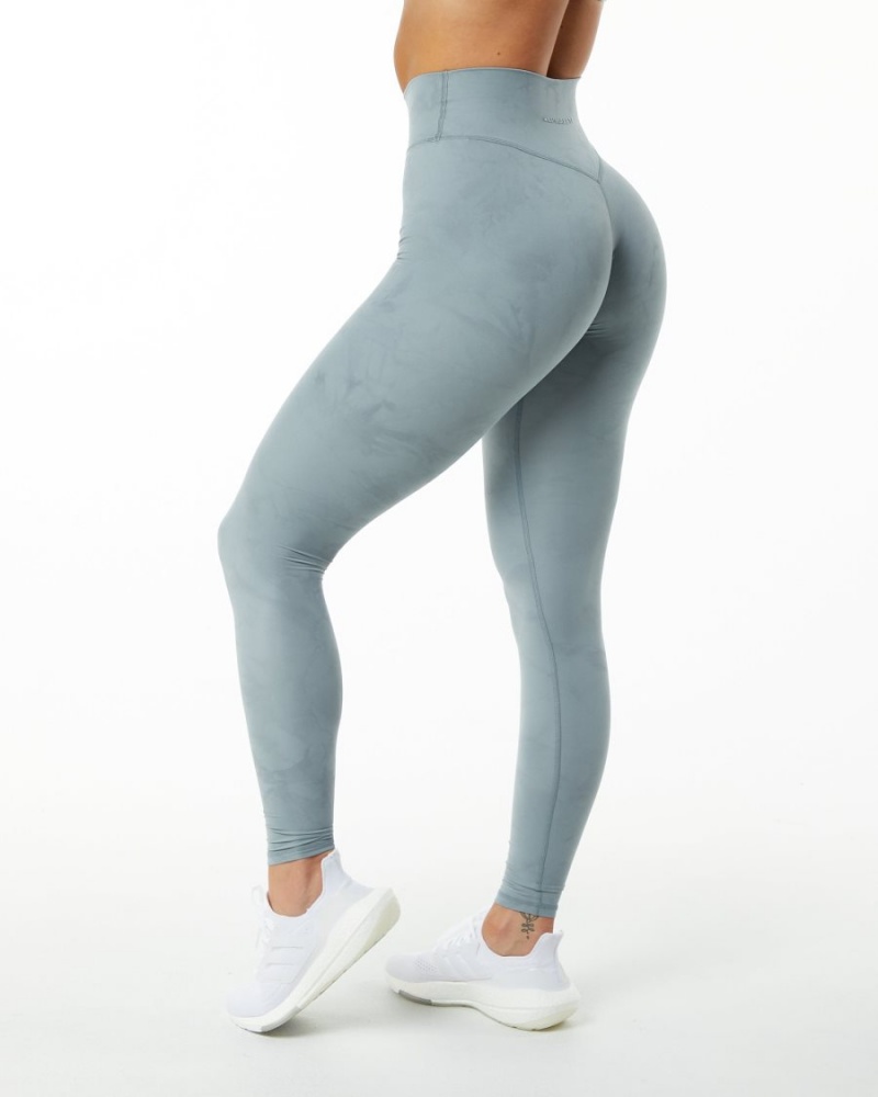 Leggings Alphalete Alphalux Wonder Legging 30" Washed Denim Femme | BVO-48915401