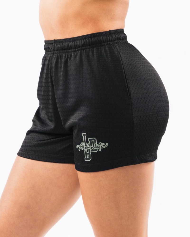 Short Alphalete Signature Mesh Corta 4" Noir Femme | ZOS-66747587