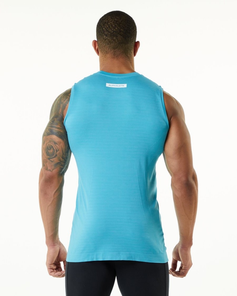 Debardeur Alphalete Hero Tank Faded Ocean Homme | PBP-12000403