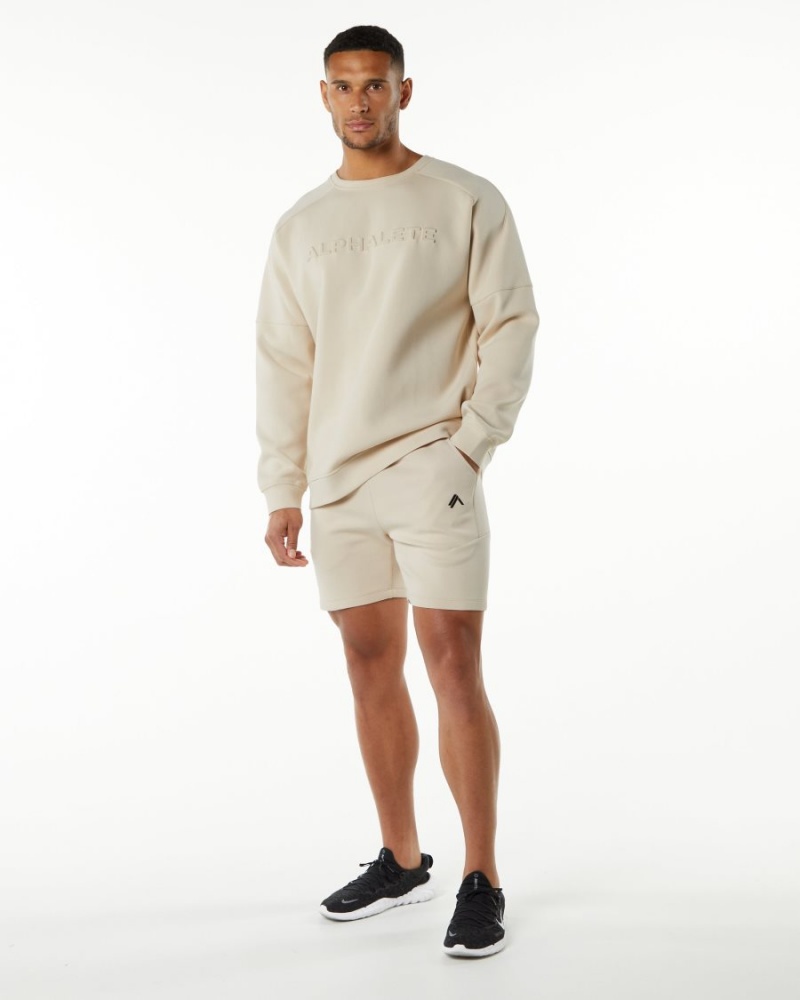 Vestes Alphalete ELMTS Crewneck Pull Vanilla Homme | JGG-92899364