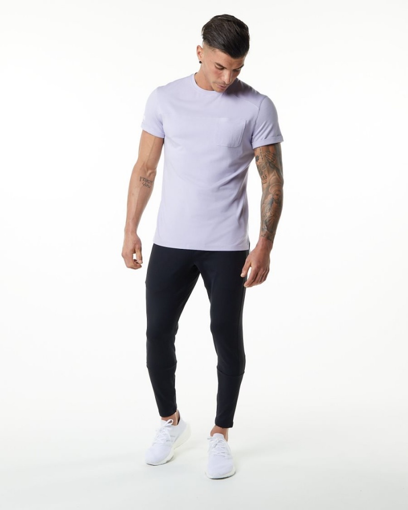 Chemises Alphalete Evo Pocket Tee Lilac Haze Homme | YIT-86646753