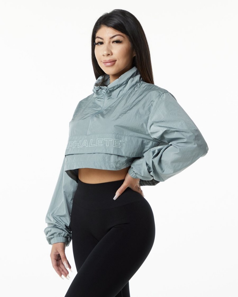 Vestes Alphalete Endure Crop Jacket Bleu Femme | PTO-30711481