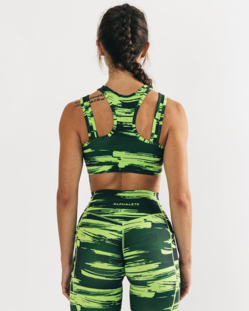 Soutien Gorge Sport Alphalete Surface Keyhole Bra Camouflage Femme | OIV-05078989