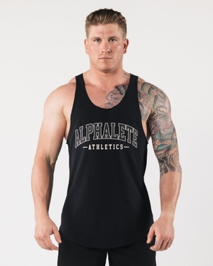 Debardeur Alphalete AA Raw Cut Tank Noir Homme | HYI-81888324