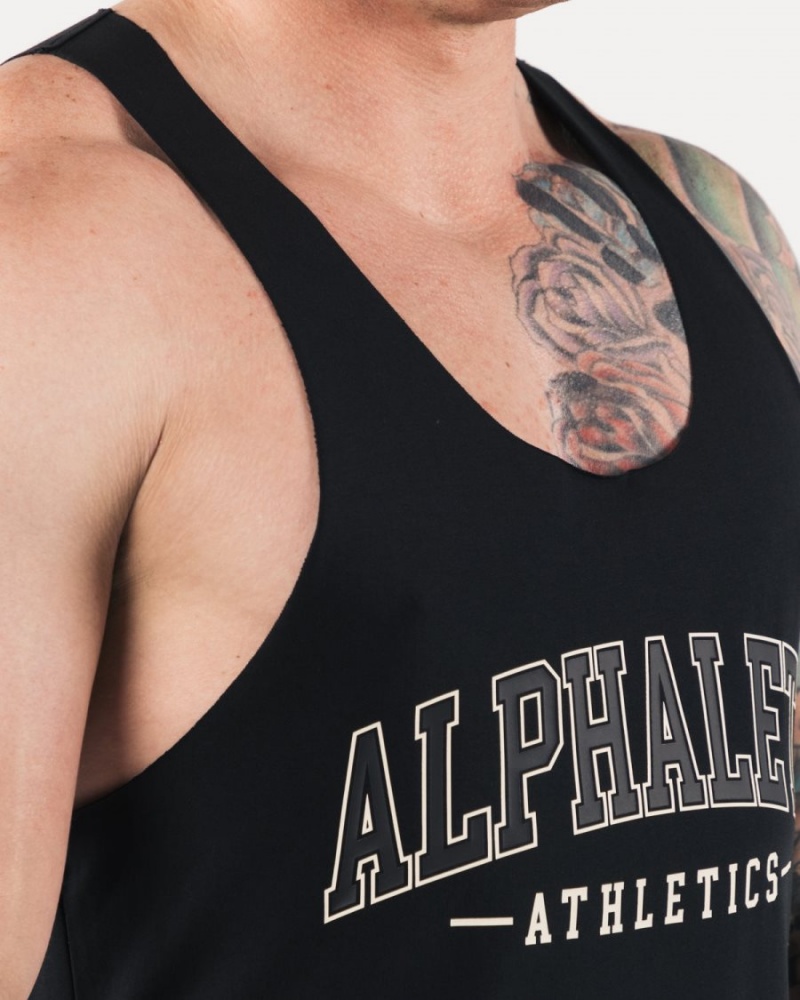 Debardeur Alphalete AA Raw Cut Tank Noir Homme | HYI-81888324