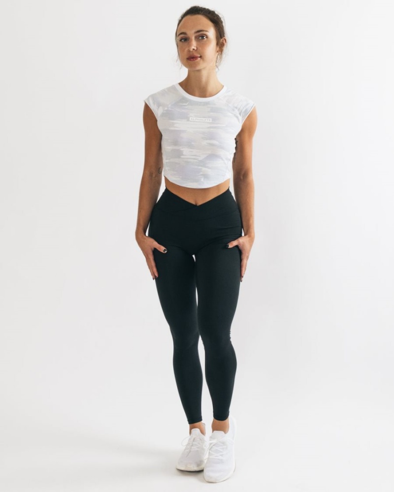 Chemises Alphalete Velocity Crop Tee Camouflage Femme | NNO-26296055