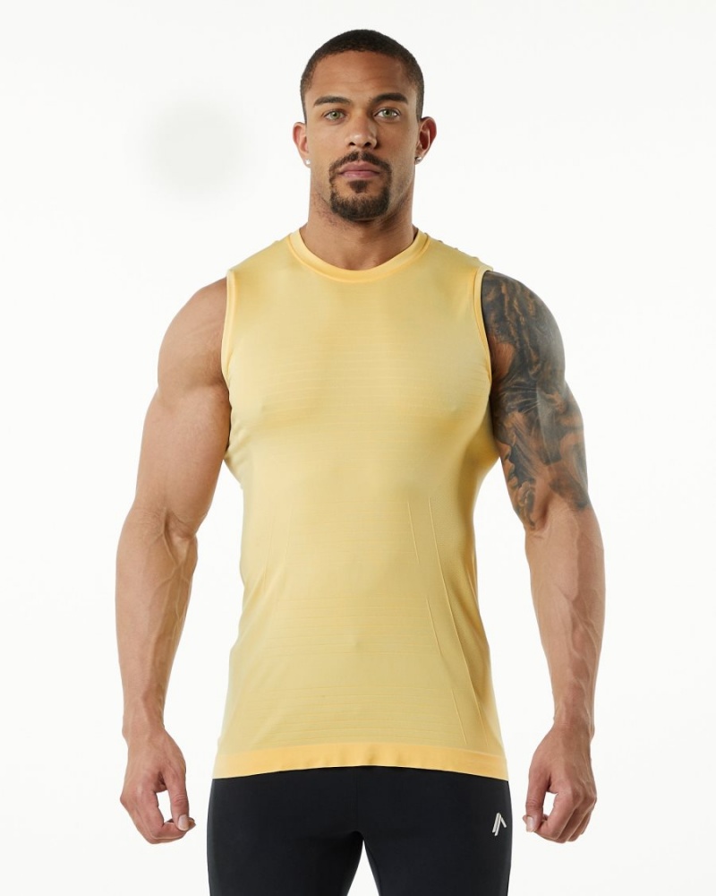 Debardeur Alphalete Hero Tank Faded Honey Homme | NZH-64104265