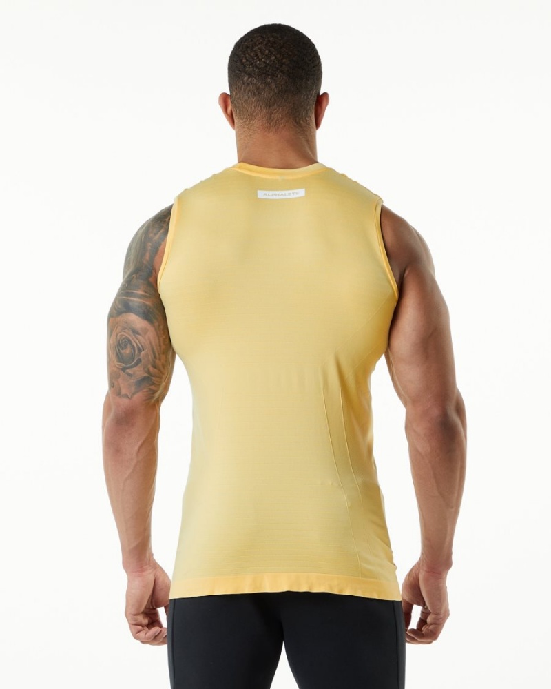 Debardeur Alphalete Hero Tank Faded Honey Homme | NZH-64104265