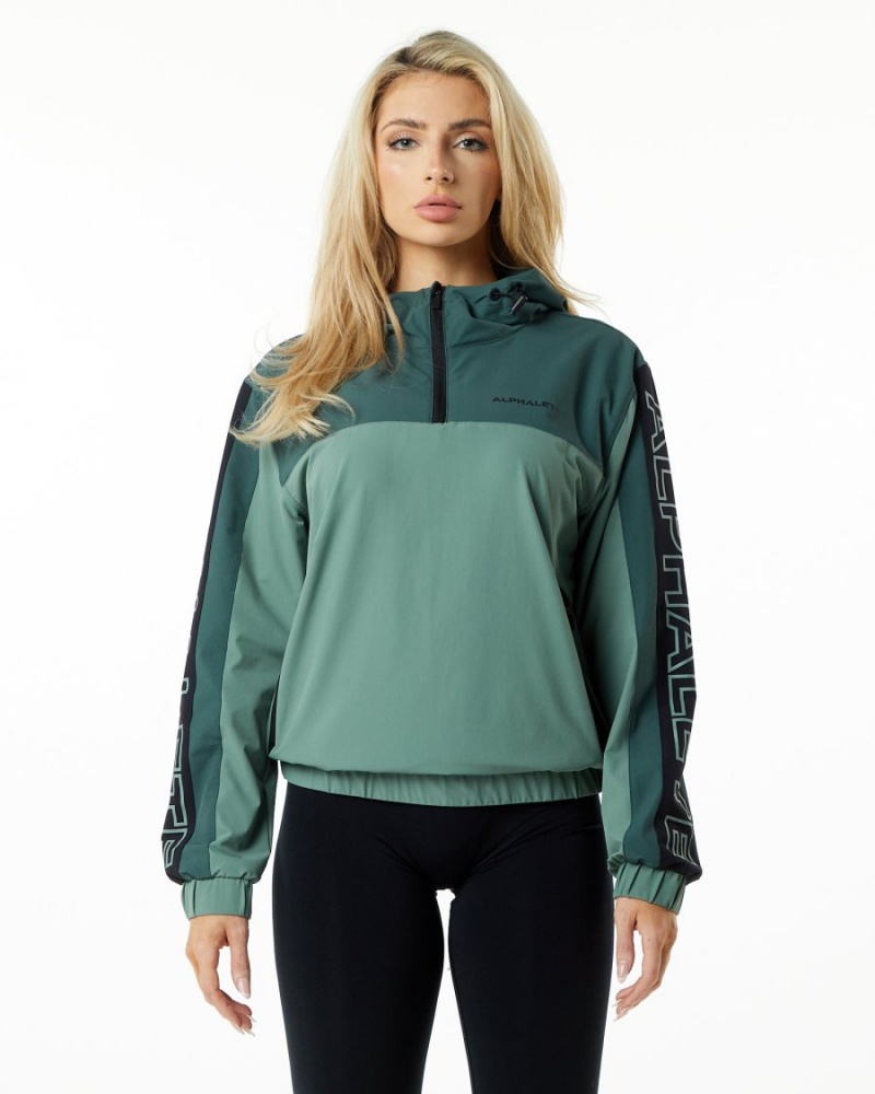 Vestes Alphalete Infinity Tech Jacket Wild Sage Femme | XPU-62073361