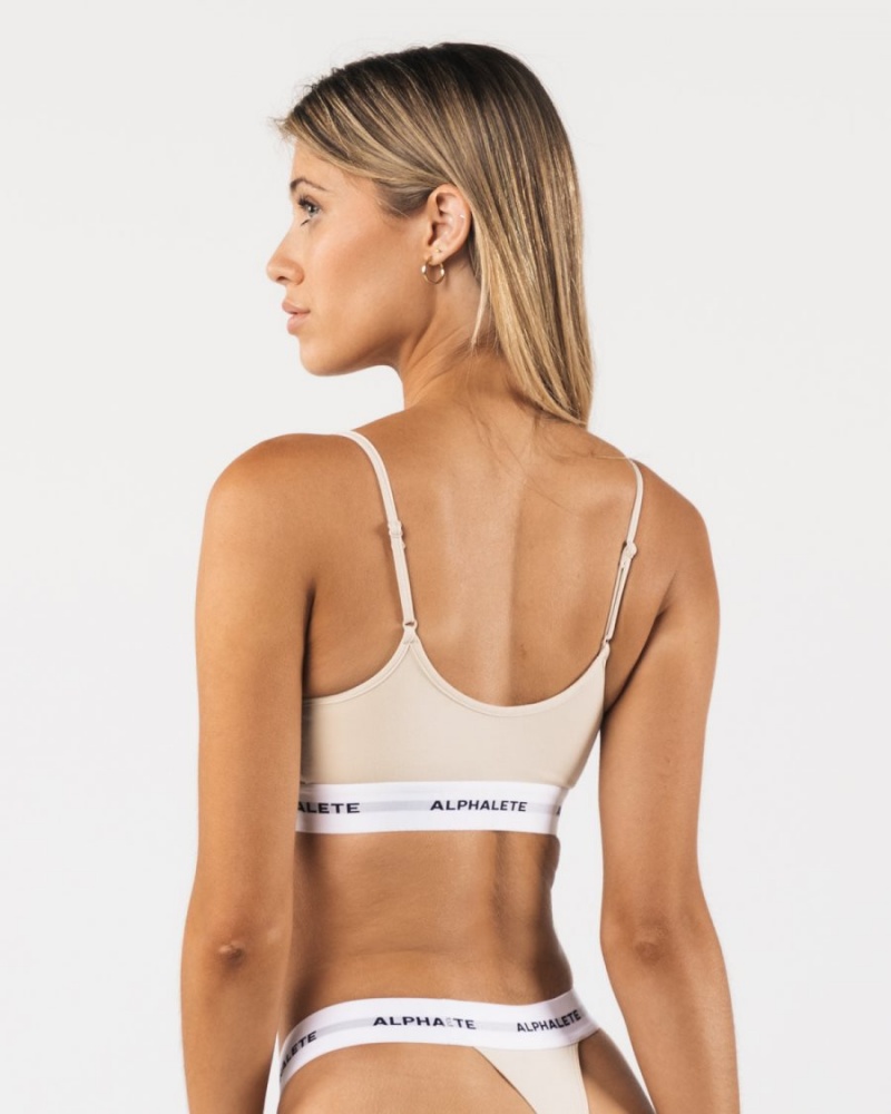 Sous Vêtement Alphalete Acute Cami Bralette Vanilla Femme | TGJ-77813430