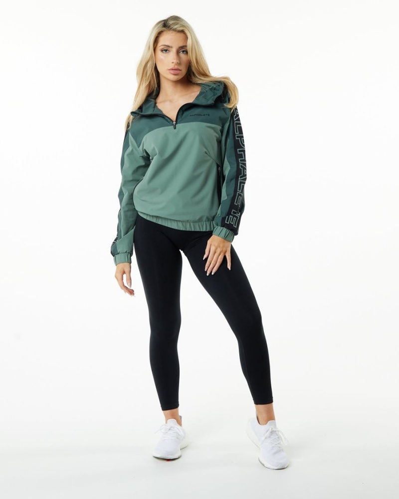 Vestes Alphalete Infinity Tech Jacket Wild Sage Femme | XPU-62073361