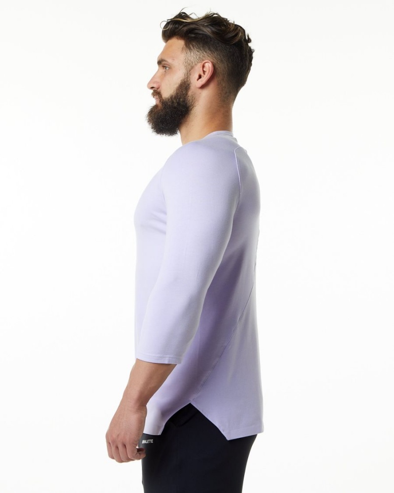 Chemises Alphalete Evo 3/4 Sleeve Tee Lilac Haze Homme | OPR-23121275