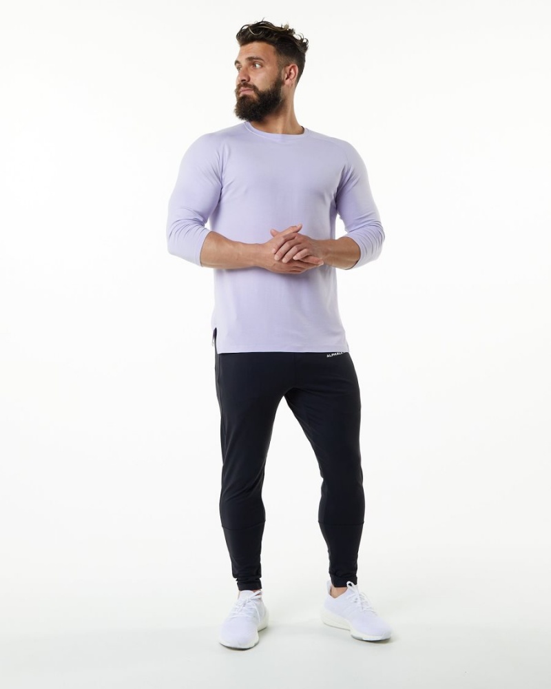 Chemises Alphalete Evo 3/4 Sleeve Tee Lilac Haze Homme | OPR-23121275