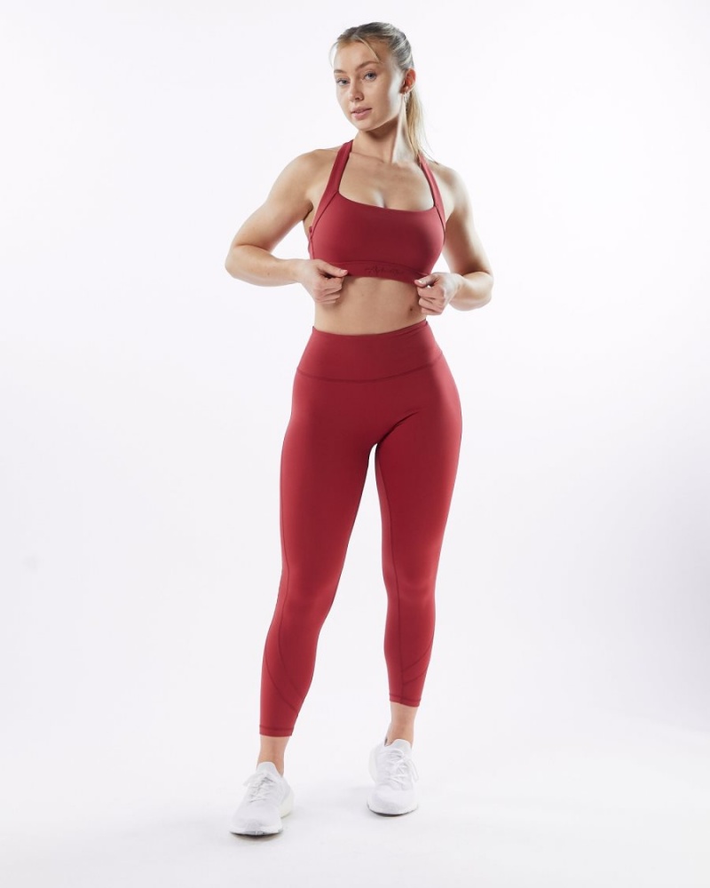 Soutien Gorge Sport Alphalete Pulse Balance Bra Rouge Femme | NQE-04757925