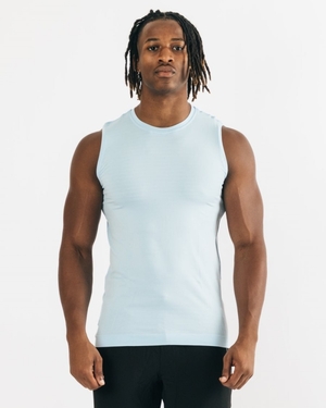 Debardeur Alphalete Hero Tank Bleu Homme | ANP-98985443