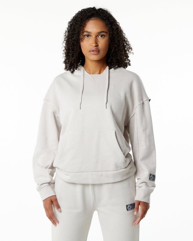 Sweat a Capuche Alphalete Very Terry Hoodie Moonstone Femme | DGC-93816151