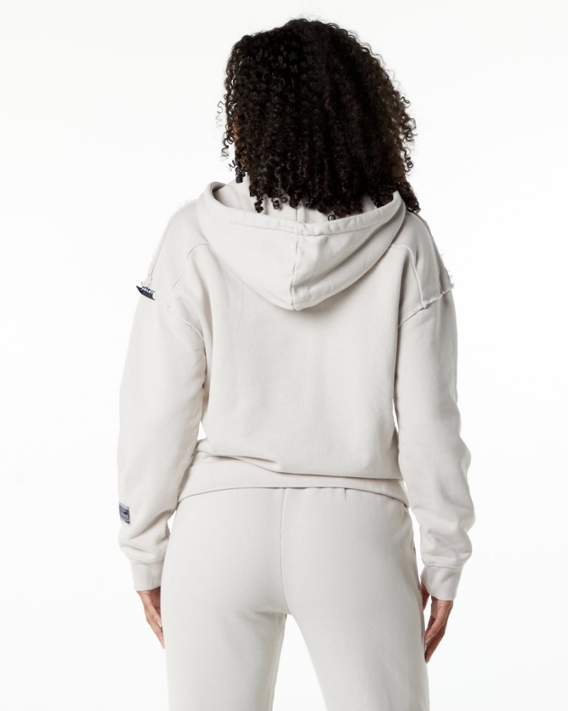 Sweat a Capuche Alphalete Very Terry Hoodie Moonstone Femme | DGC-93816151