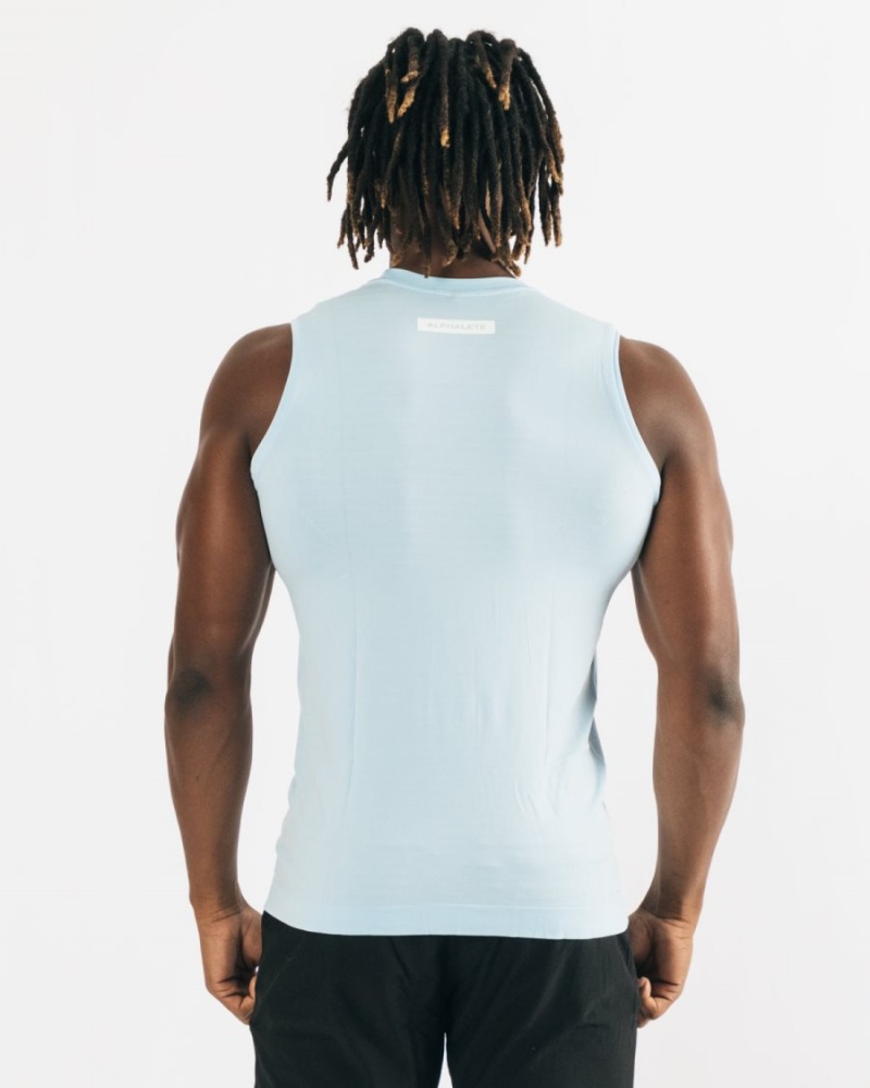 Debardeur Alphalete Hero Tank Bleu Homme | ANP-98985443