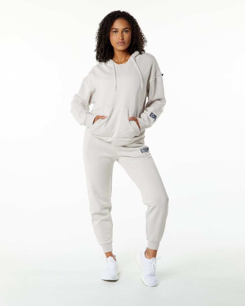 Sweat a Capuche Alphalete Very Terry Hoodie Moonstone Femme | DGC-93816151