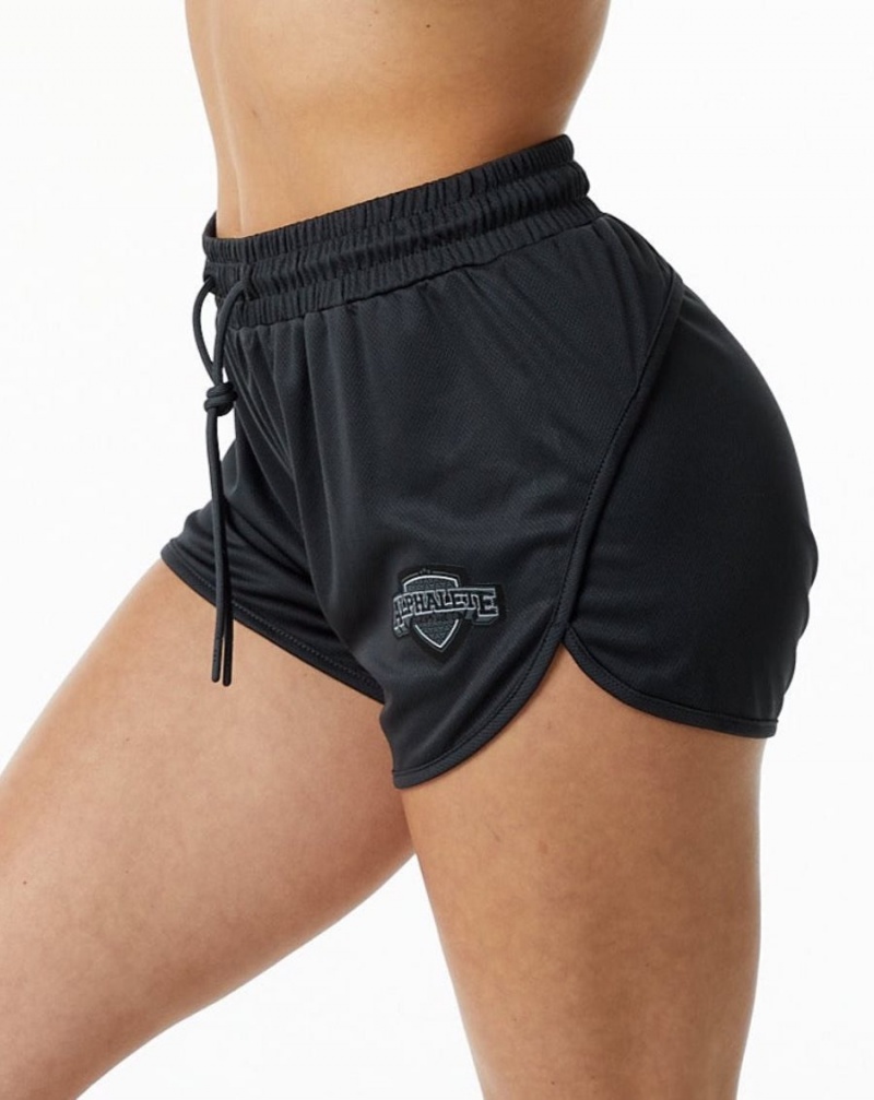 Short Alphalete Varsity Corta 3.25" Noir Femme | JYT-11700101