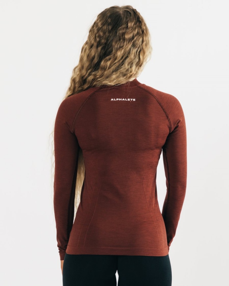 Vestes Alphalete Seamless Pullover Cuivre Femme | UUX-64211978