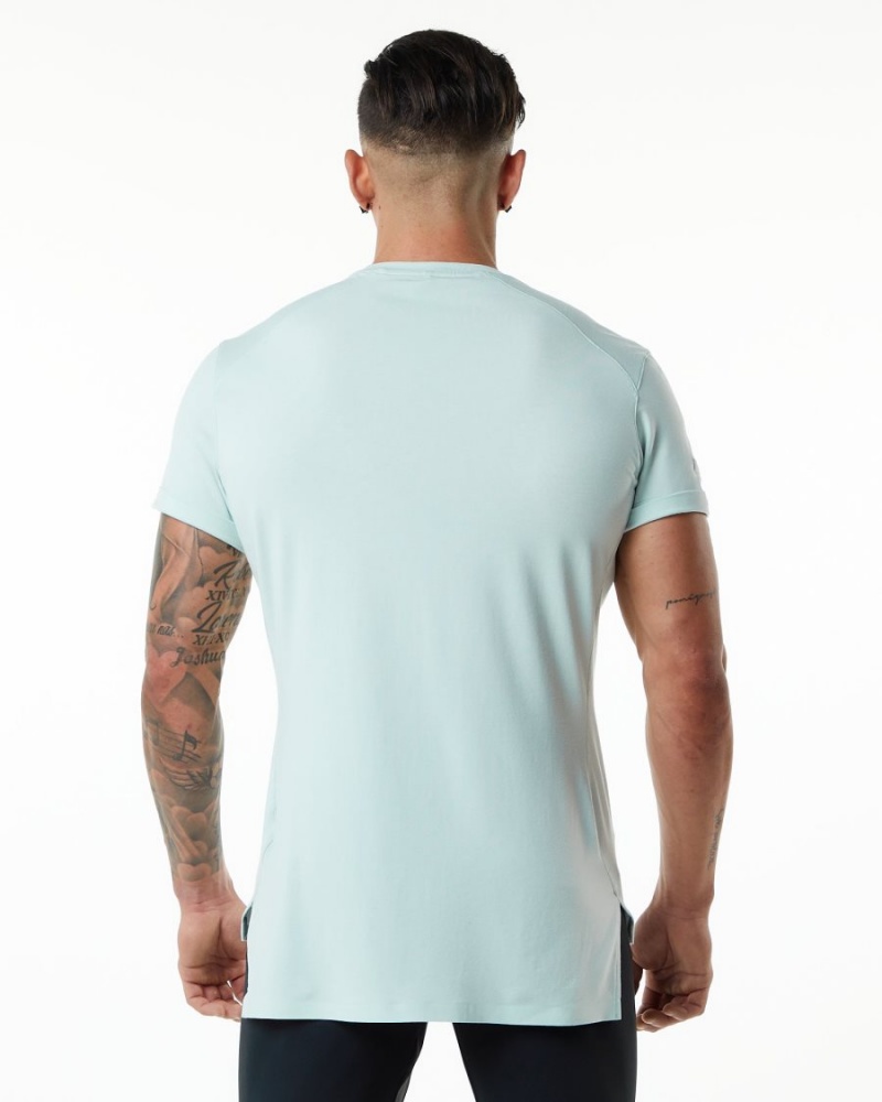 Chemises Alphalete Evo Pocket Tee Bleu Homme | SGY-24282446