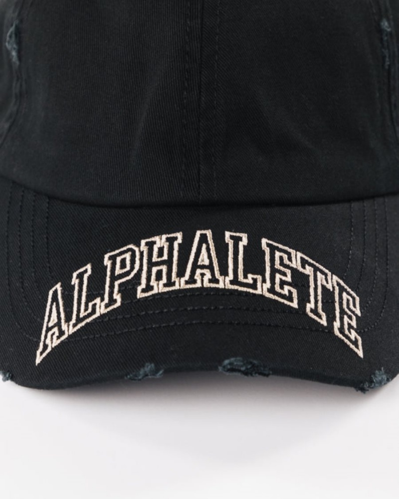 Accessoires Alphalete Collegiate Vintage Cap Noir Homme | DRL-56210891