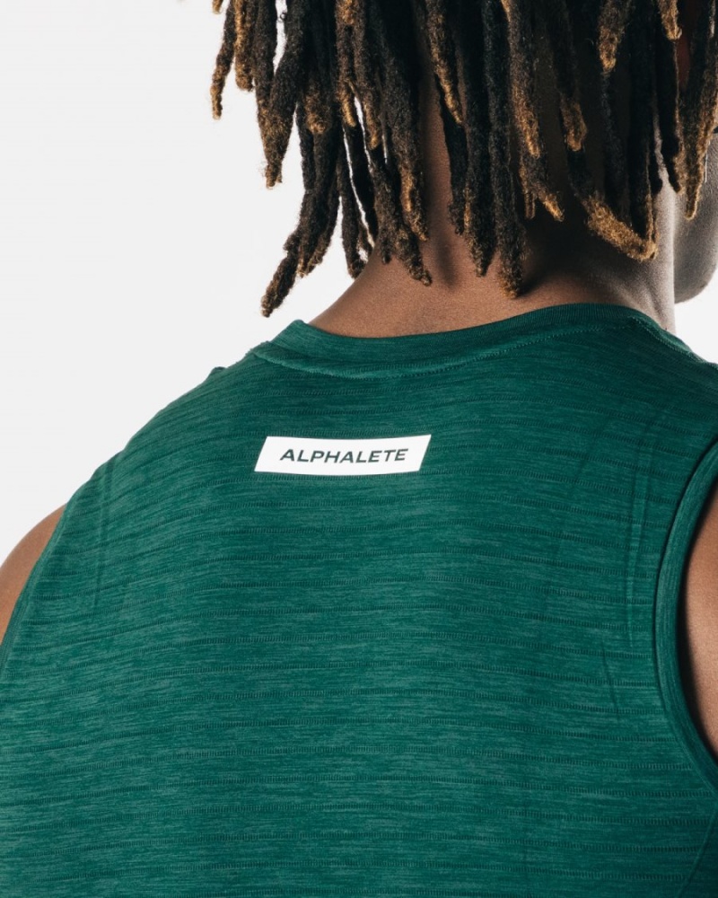 Debardeur Alphalete Hero Tank Darkest Pine Homme | EPJ-69491374