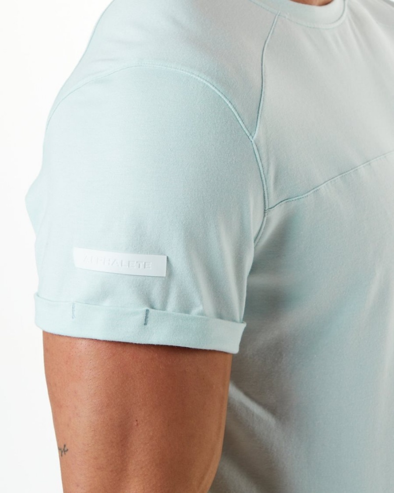 Chemises Alphalete Evo Pocket Tee Bleu Homme | SGY-24282446