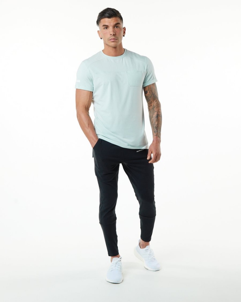 Chemises Alphalete Evo Pocket Tee Bleu Homme | SGY-24282446